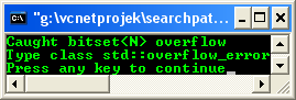 C++ standard exception overflow_error program example