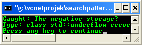 C++ standard exception underflow_error program example