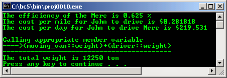 C++ Multi inheritance duplicate variable program example