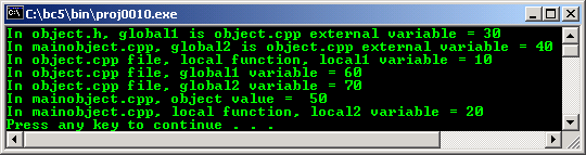 C++ storage class local vs global variables