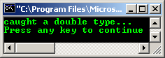 C++ exception handling try-throw-catch with a proper and match type