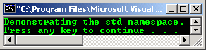 C++ Namespace std