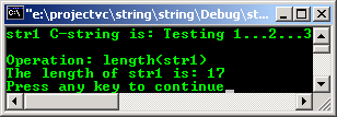 C++ STL character and string manipulation length()