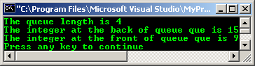 C++ STL queue front()