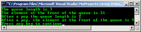 C++ STL queue pop()
