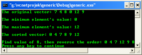 C++ STL Algorithm very simple general program example