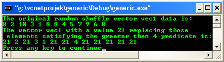 C++ STL Algorithm replace_if() program example