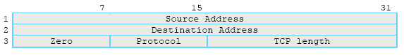 TCP pseudo header format
