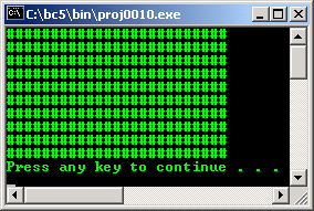 C++ program control for statement printing pattern example