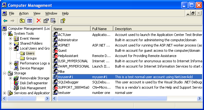 Add user account to a system
