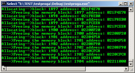 Memory allocation function malloc() free()