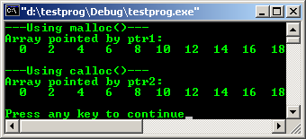 Memory allocation function malloc() and calloc()
