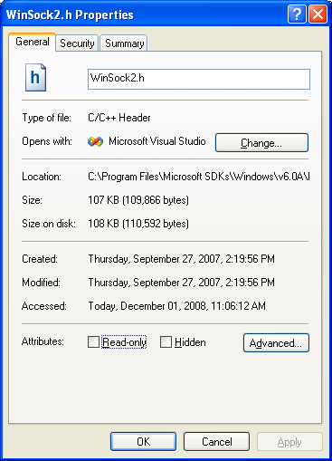 The Visual studio 2008/visual C++ .NET and winsock2 C code building (compile and link) issue and how-to documentation 30