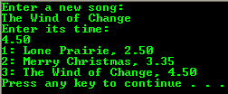 C structure program snapshot output sample