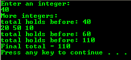 C programming program output and answers for loop control