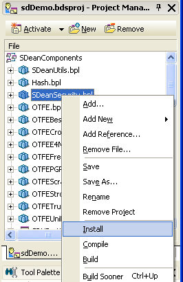 Re-installing the SDeanSecurity package