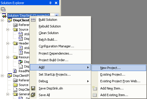Figure 7: Adding another new project to solution.