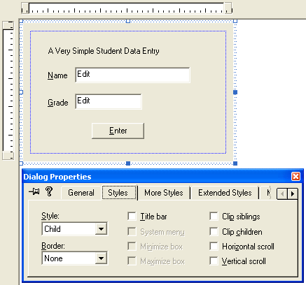 Modifying the IDD_MYMFC15_FORM dialog and its properties.