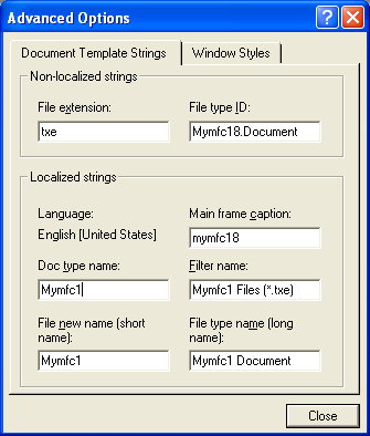 Entering the File extension, you can change other options as required but accept the shown name for this exercise.