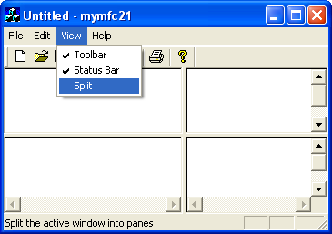 MYMFC21 program output without any coding.