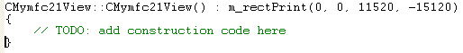Visual C++ code segment