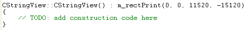 Visual C++ code segment
