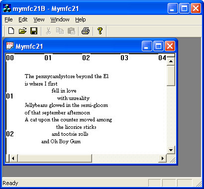 MYMFC21B program output.