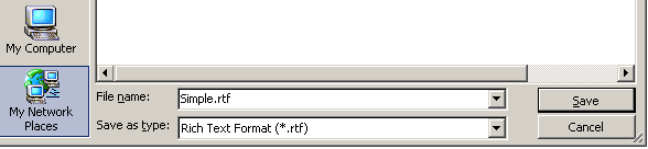 Saving our main help text file in RTF format.