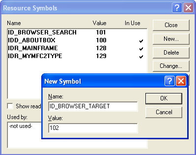 Adding child window ID constants for the previous two controls (browsers).