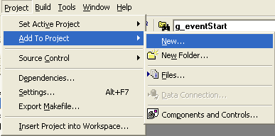 Figure 7: Adding new files to project.