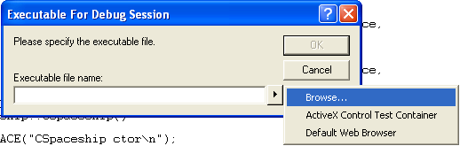 Figure 35: Client program is required when running the component standalone.