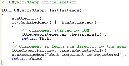 MFC and Automation program example - C++ code snippet