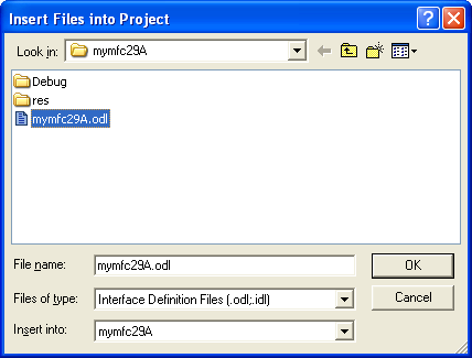 Figure 27: Adding ODL file to project.