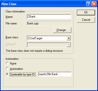 Figure 29: Adding new class to project.
