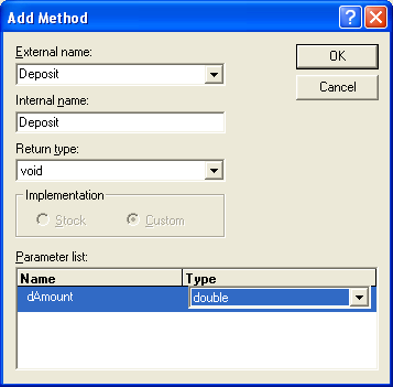 Figure 32: Entering Deposit method information.