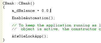 MFC and Automation program example - C++ code snippet
