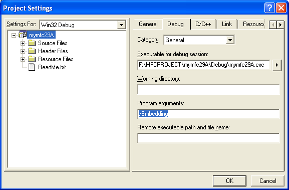 Figure 42: Changing the project Debug setting.