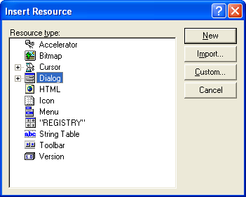 Figure 47:  Inserting new dialog to project.