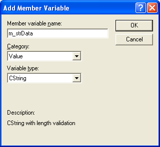 Figure 56: Adding m_strData member variable.
