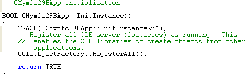 MFC and Automation program example - C++ code snippet