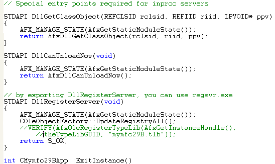 MFC and Automation program example - C++ code snippet