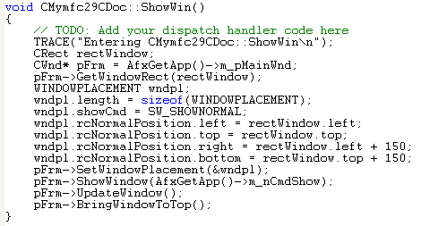 MFC and Automation program example - C++ code snippet
