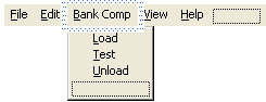 Figure 14: A completed Bank Comp menus.