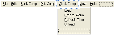 Figure 25: A completed Clock Comp menus.