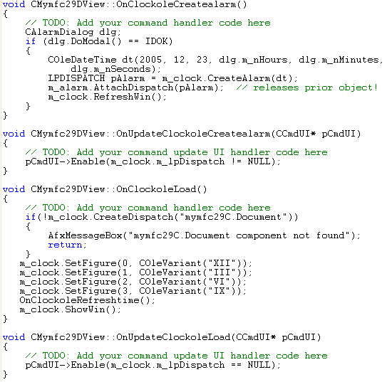 MFC and Automation programming example - C++ code snippet