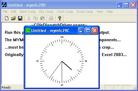 Figure 55: MYMFC29D – testing the Clock Comp Load menu.