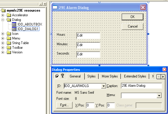 Figure 9: Adding new dialog and editing its property.