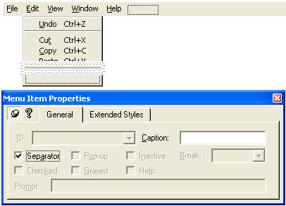 Figure 14: Adding separator.