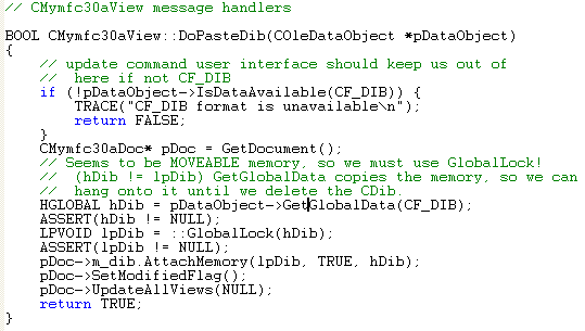 Uniform Data Transfer: OLE and Clipboard - MFC C++ code snippet