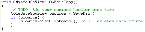 Uniform Data Transfer: OLE and Clipboard - MFC C++ code snippet